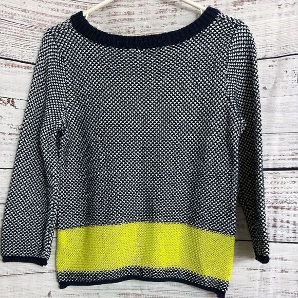 Ost sweater Womens size Small knitted colorblock pullover Cotton Nylon Blend - Picture 4 of 10